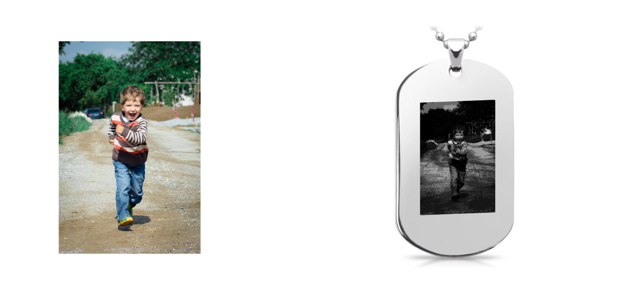 Nevhodná fotografie pro laserové gravírování do kovu