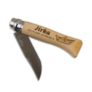Kapesní nůž Opinel N°07 Carbon s gravírováním