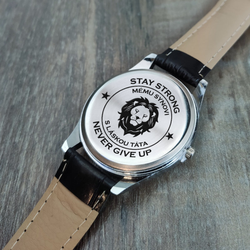 Gravírování na hodinky 1 Ukázka gravírování na víčko hodinek