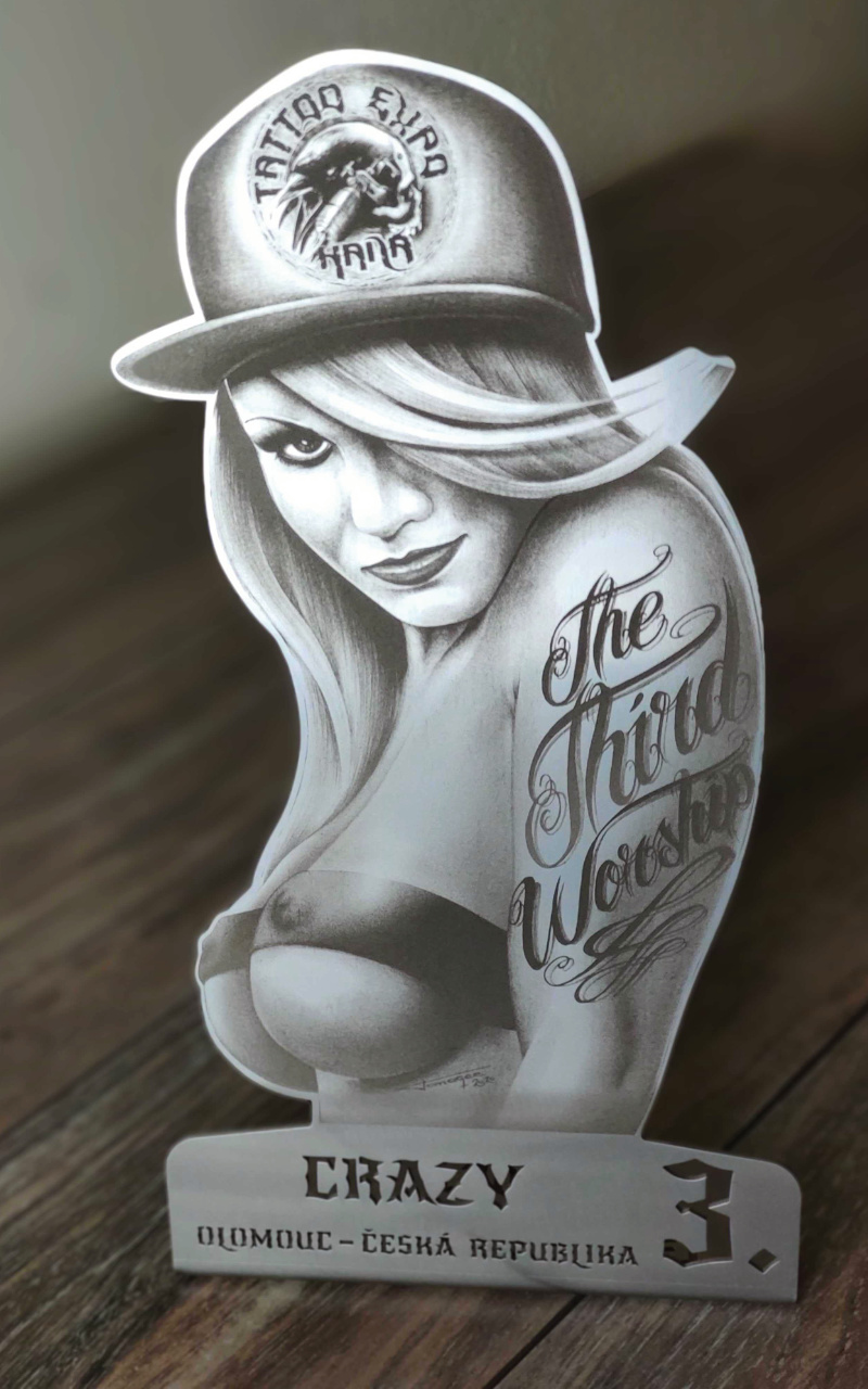 Gravírování cen Tattoo Expo Haná 1 cena Tattoo_Expo Hana