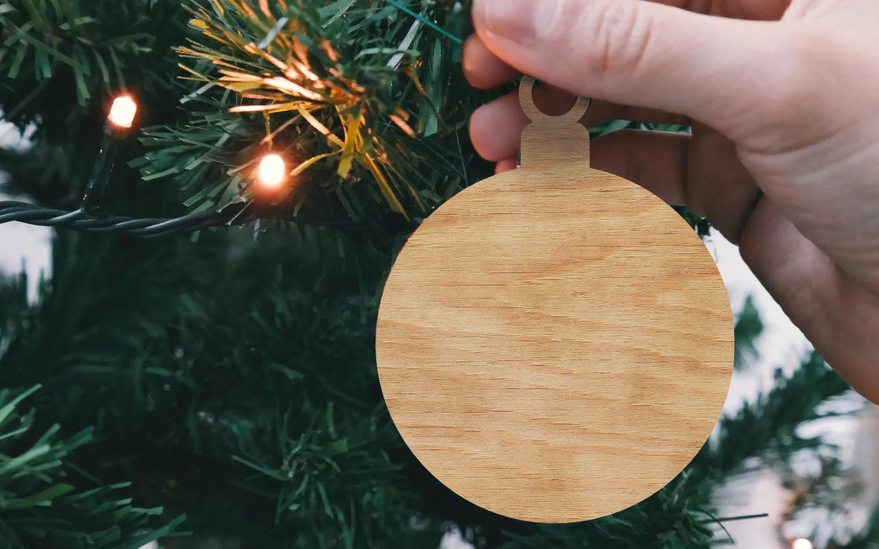 dřevěná baňka s potiskem pozadí