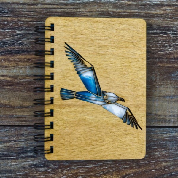 Dřevěný deník A6 - orel