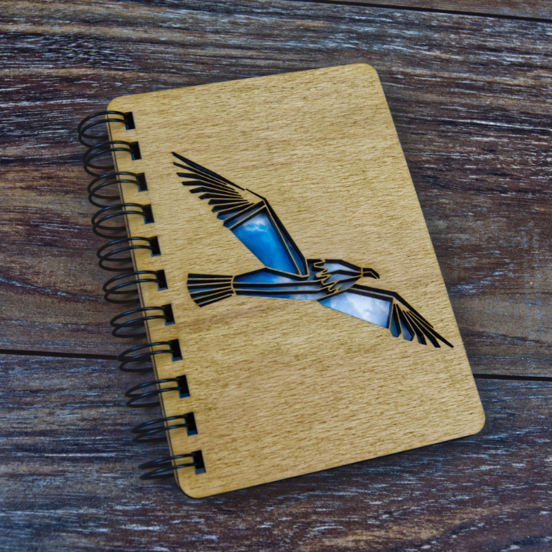 Dřevěný deník A6 - orel - Image 2