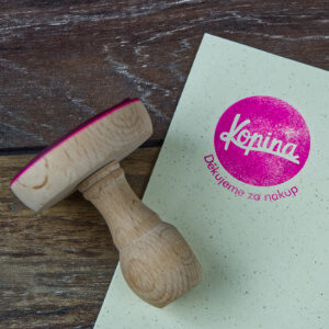 kulaté dřevěné razítko