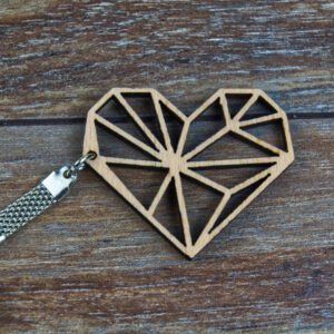 polygon srdce přívěsek