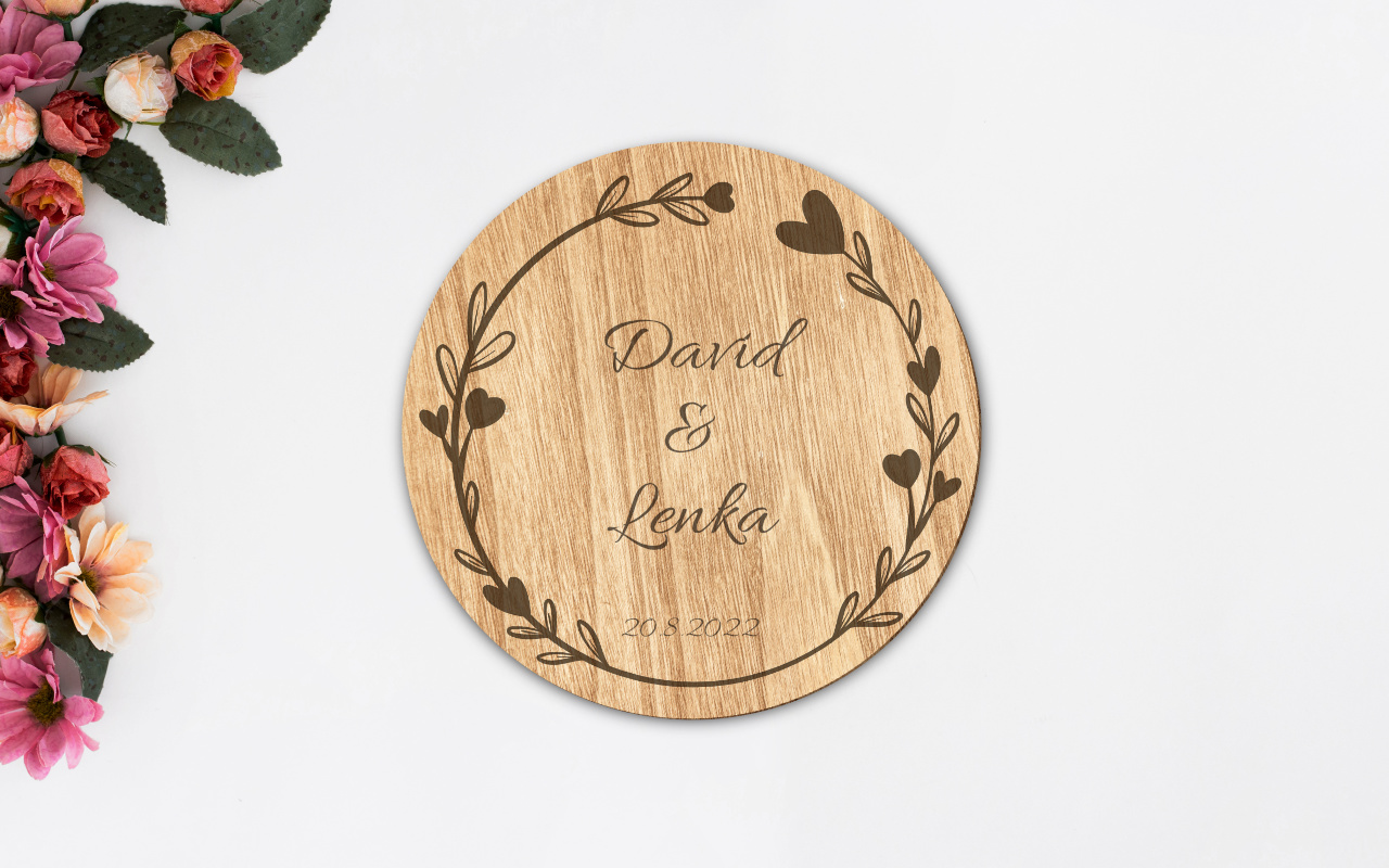 Obrázek podtacek svatebni