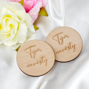 dřevěné placky tým nevěsty