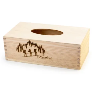 Dřevěný box na kapesníky s vlastním gravírováním