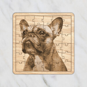 dřevěné puzzle se psem