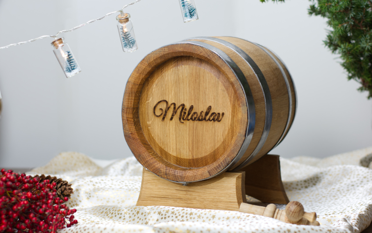 Dubový soudek s gravírováním na míru 1-10 litrů 7 dubový soudek s gravírováním