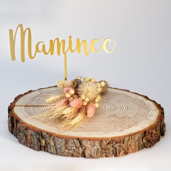 Zlatý dortový zápich - Mamince