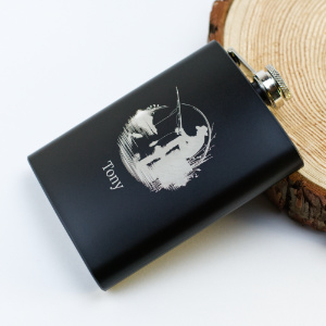 Černá butylka s vlastním gravírováním 240ml