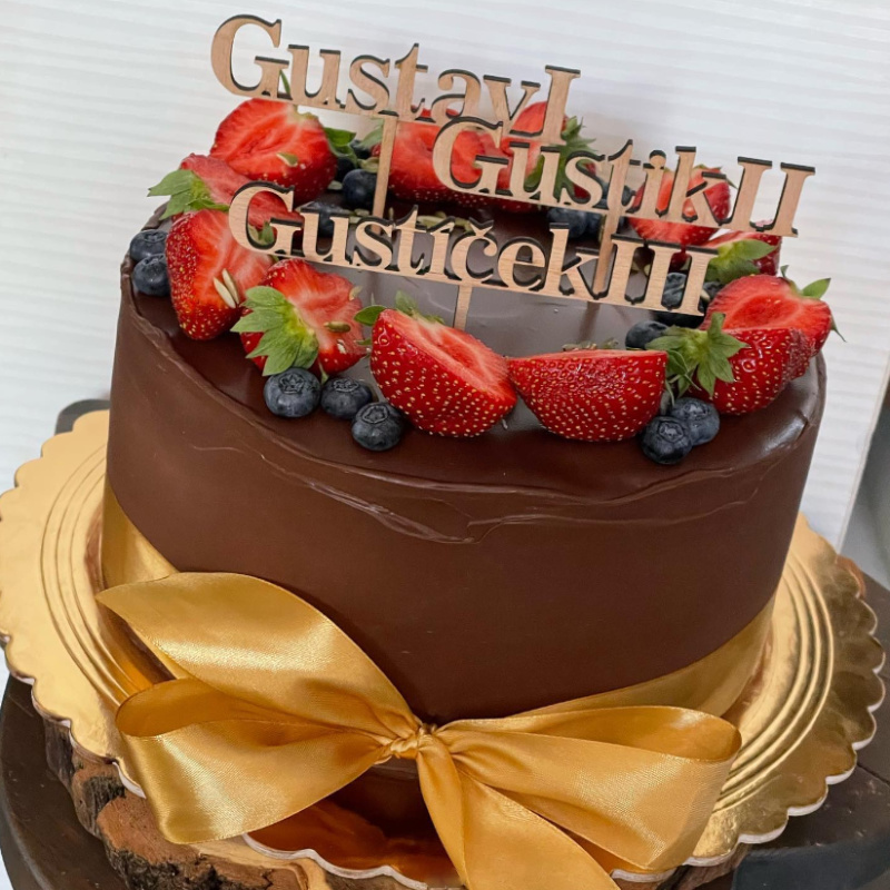 Zápich do dortu s textem na míru 5 Obrázek gustik zapich galerie 2