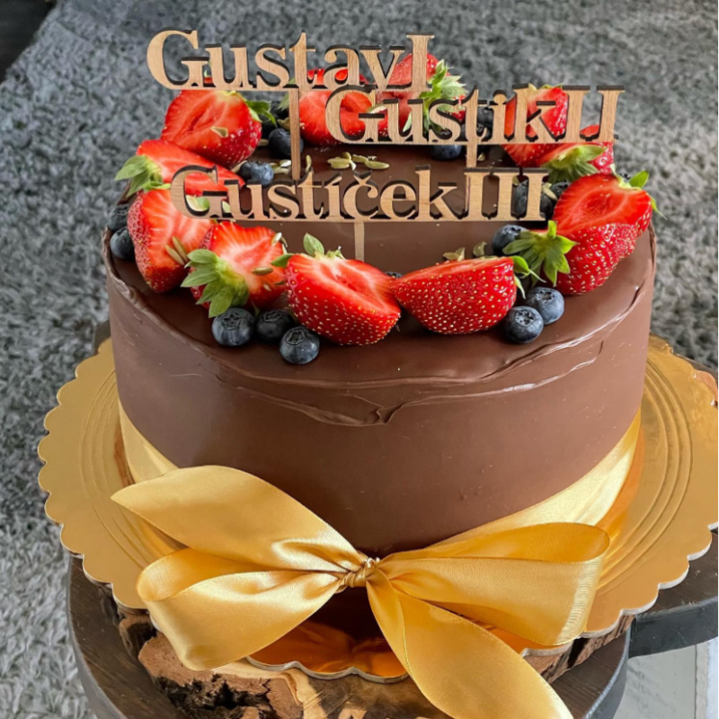 Zápich do dortu s textem na míru 4 Obrázek gustik zapich galerie