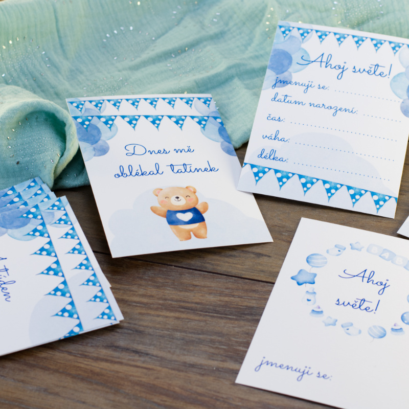 Milníkové kartičky - chlapeček