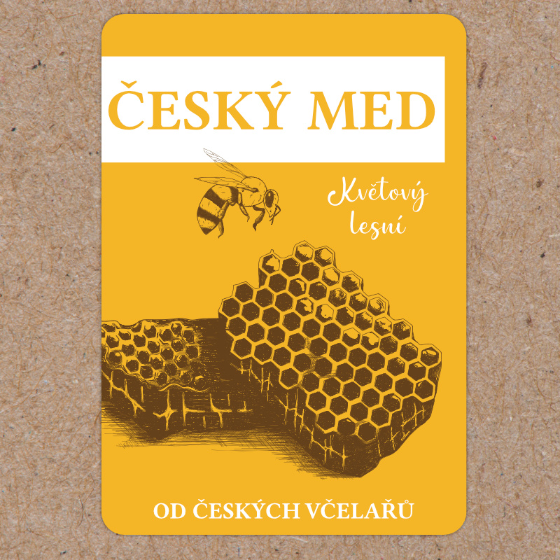 Nálepky s vlastním návrhem 1 Obrázek galerie nalepka med