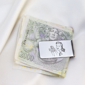 Spona na peníze z chirurgické oceli s vlastním gravírováním