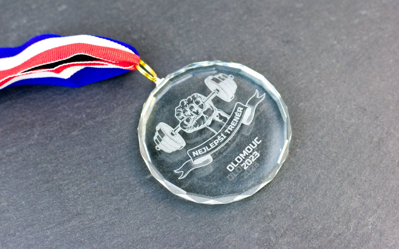 Skleněná plaketa s vlastním motivem 4 Obrázek galerie sklo medaile