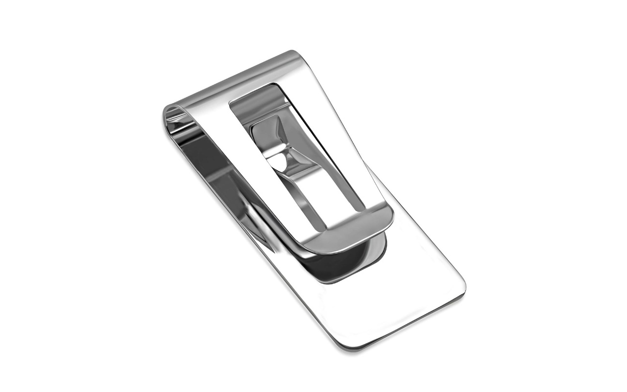 Spona na peníze z chirurgické oceli s vlastním gravírováním 3 Obrázek galerie spona penize 1