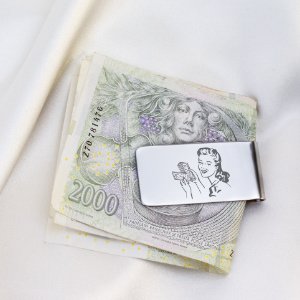 Spona na peníze z chirurgické oceli s vlastním gravírováním