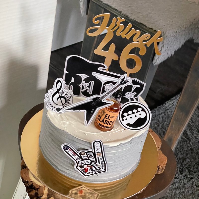 Zápich do dortu s textem na míru 8 Obrázek galerie zapich zlaty2