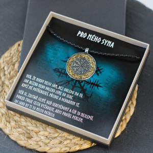 Vikingský náhrdelník s vlastním věnováním v krabičce