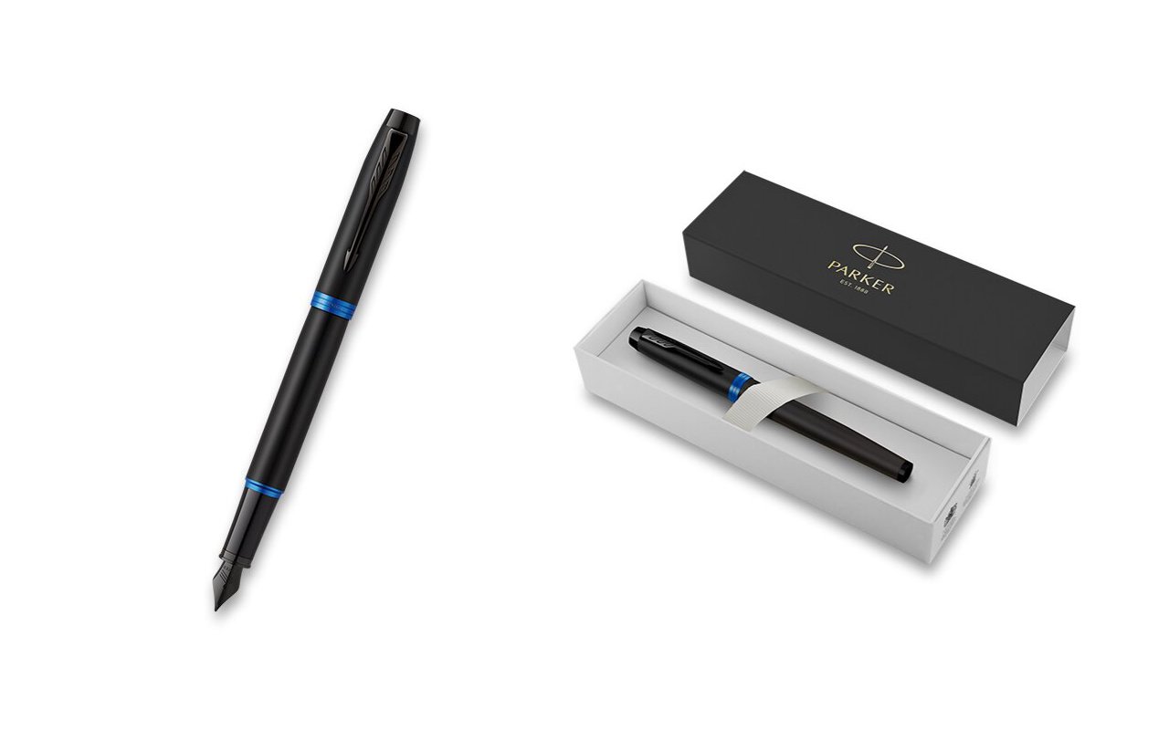 Plnící pero Parker IM Vibrant Rings Marine Blue s gravírováním 3 Obrázek galerie Parker Professional Blue12