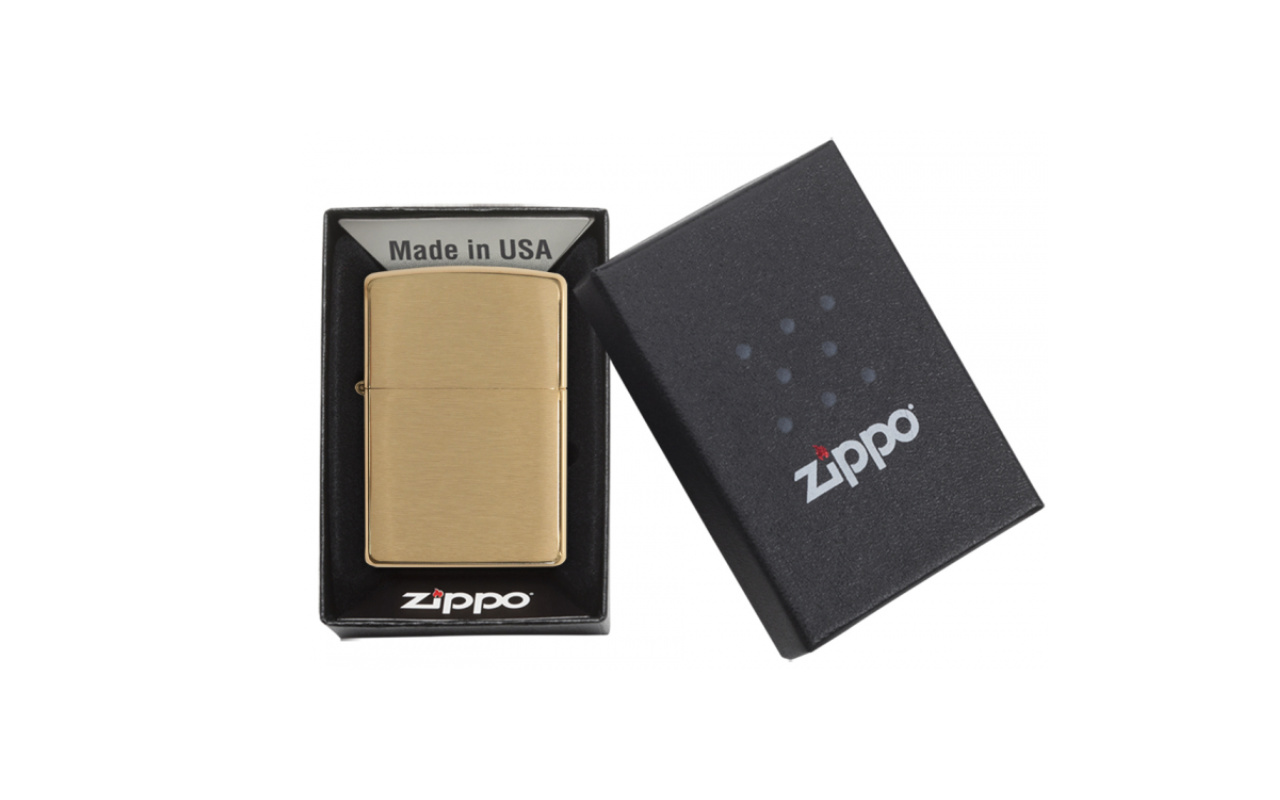 Obrázek galerie zapalovac zippo brushed brass