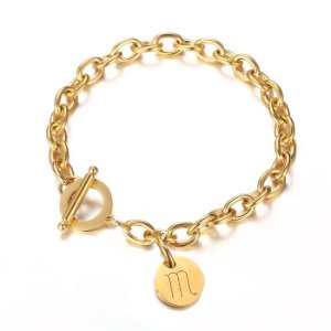 Náramek s kulatou destičkou s gravírováním