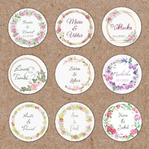 Kulaté nálepky s vlastním textem