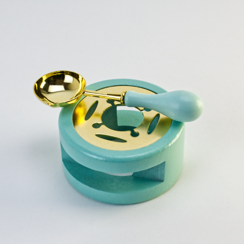 Sada na pečetění - dřevěný stojánek a lžička - Image 2