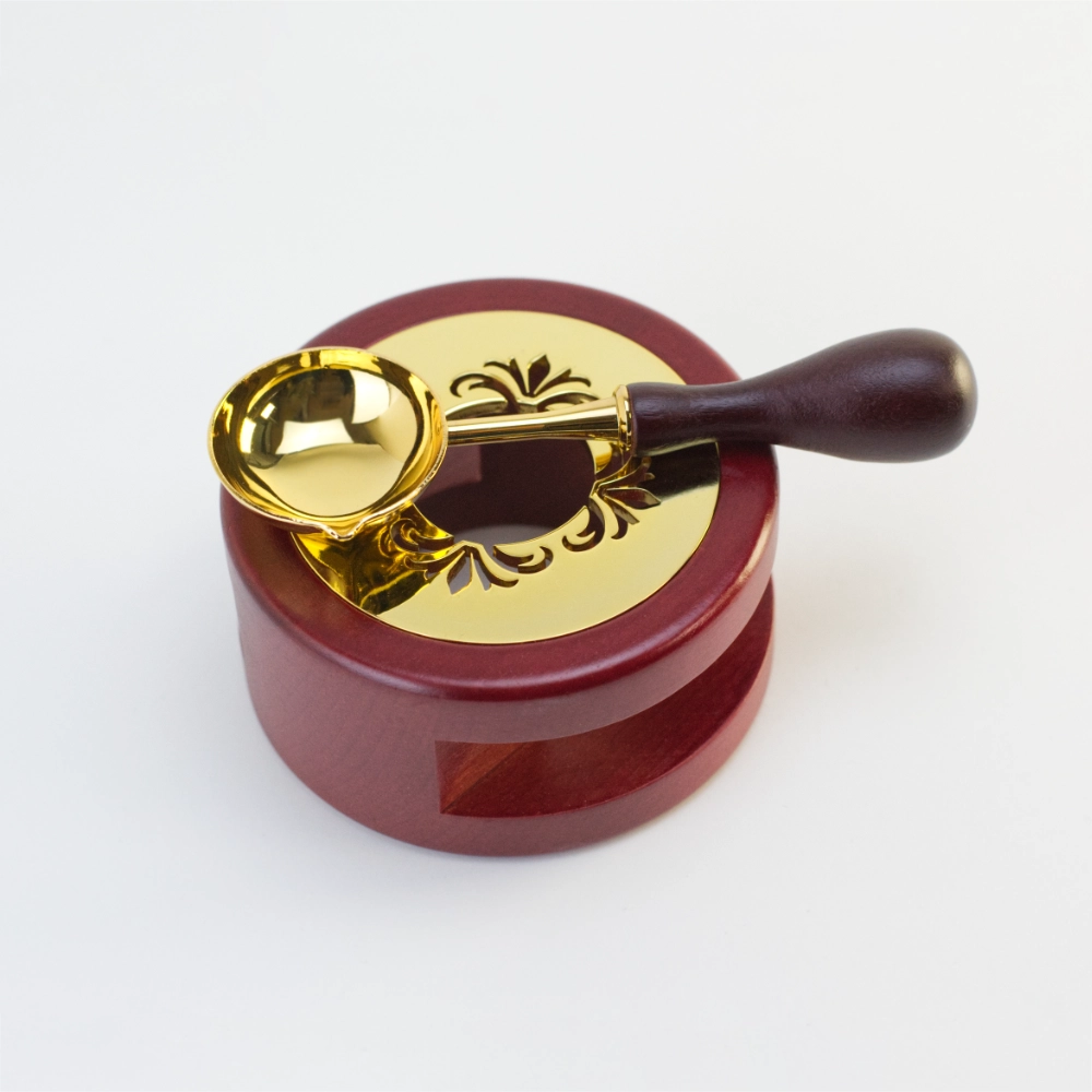 Sada na pečetění - dřevěný stojánek a lžička - Image 3