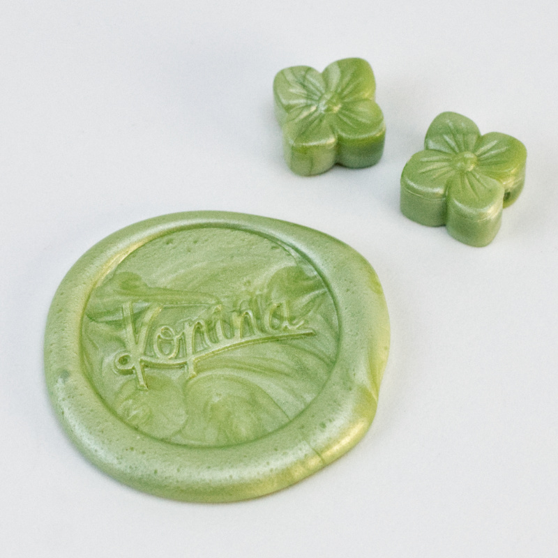 Jak vyrobit pečeť 4 Obrázek produkt vosk zelena perlet