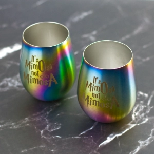 Nerezová holografická sklenice s vlastním návrhem