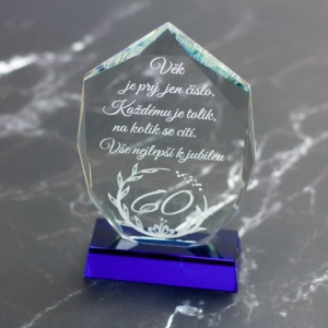 Skleněná plaketa s vlastním motivem