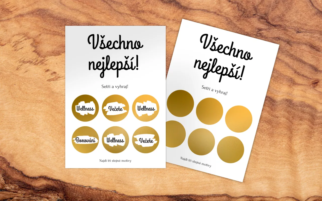 Vlastní narozeninový stírací los 2 Obrázek galerie stiraci los1