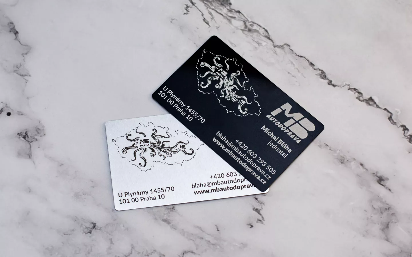 Kovové vizitky od 10 ks 5 Obrázek galerie vizitka kov1