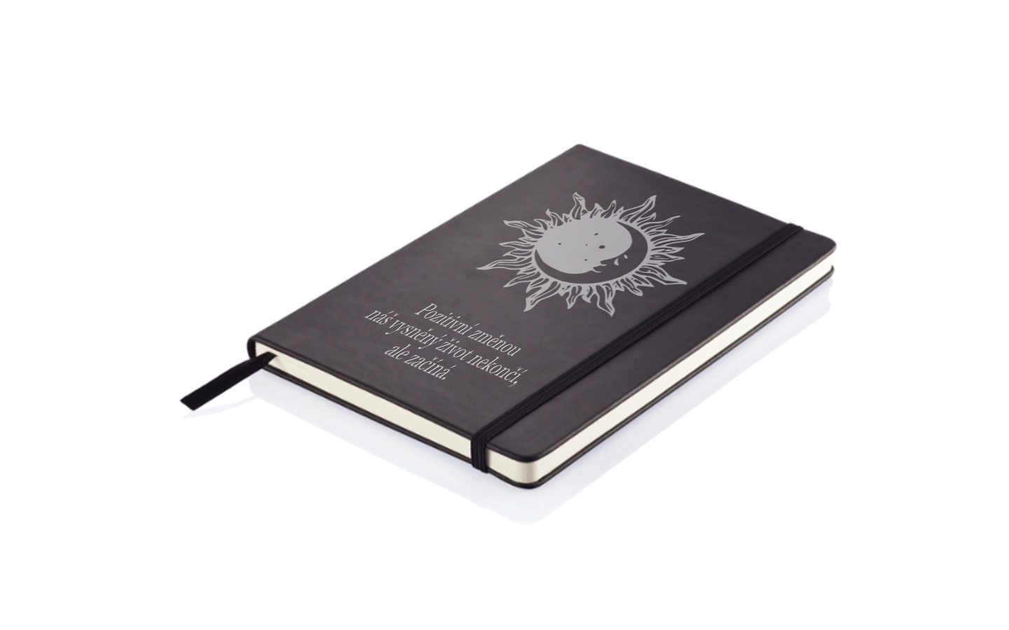 Černý deník A5 s vlastním gravírováním 2 Obrázek galerie denik 1cerny