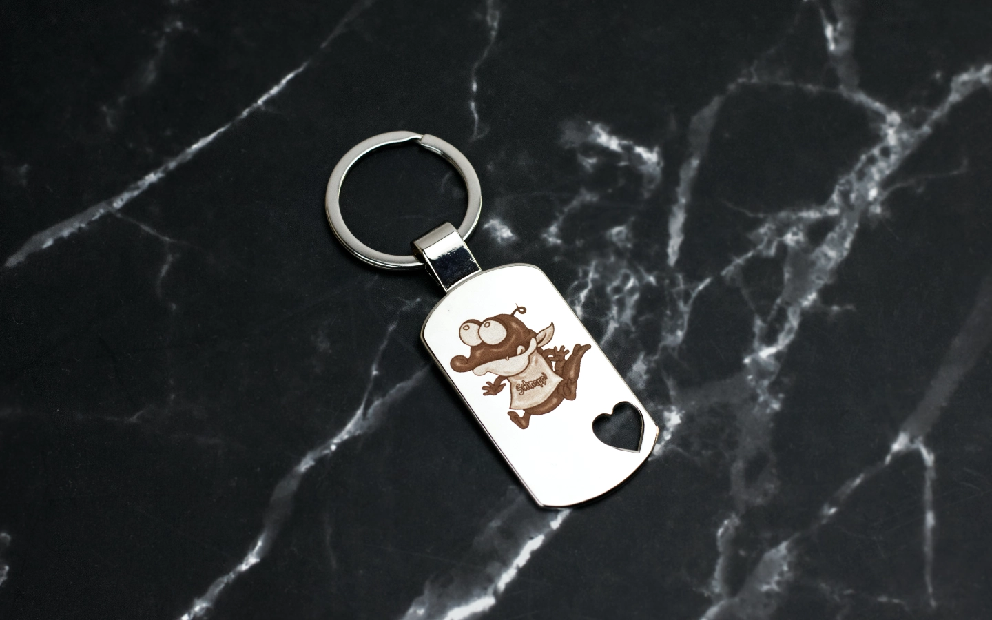 Vojenská známka s tlapkou a vlastním gravírováním 1 Obrázek galerie dogtag srdce2