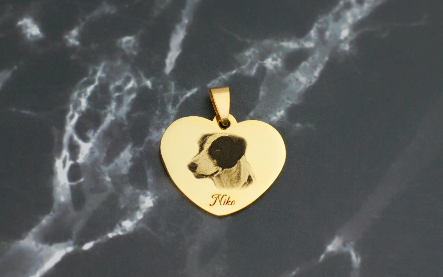 Přívěsek srdce z chirurgické oceli s gravírováním 1 Obrázek galerie privesek srdce