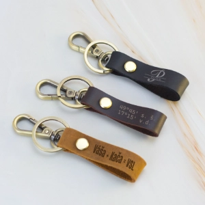 Kožená klíčenka s vlastním gravírováním