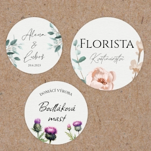 Strukturované kulaté nálepky s vlastním návrhem