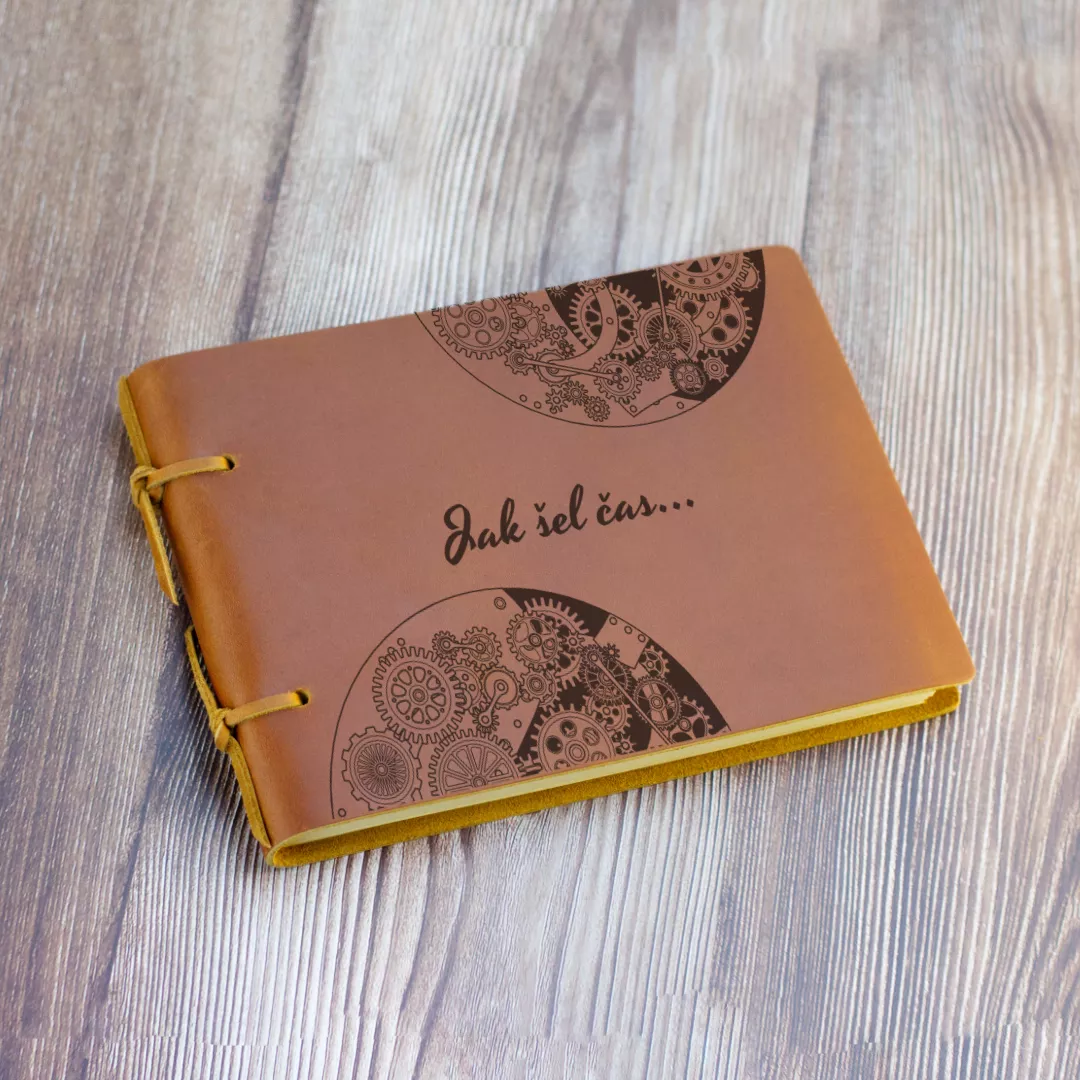 Kožený deník A5 Jak šel čas