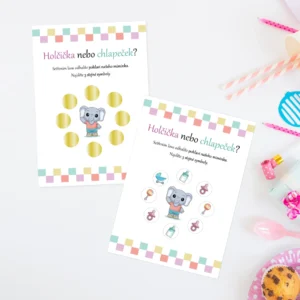 Stírací los - chlapeček nebo holčička