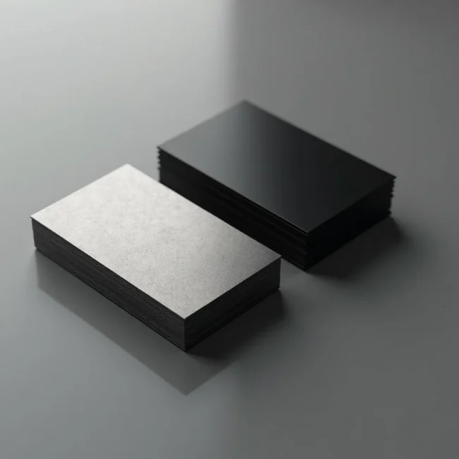 material kovove vizitky