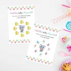 Stírací los - chlapeček nebo holčička