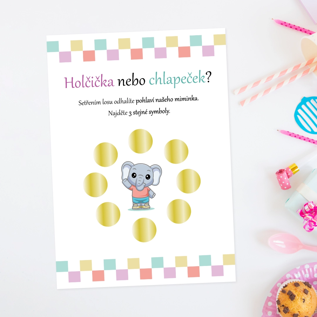 Stírací los - chlapeček nebo holčička - Image 2