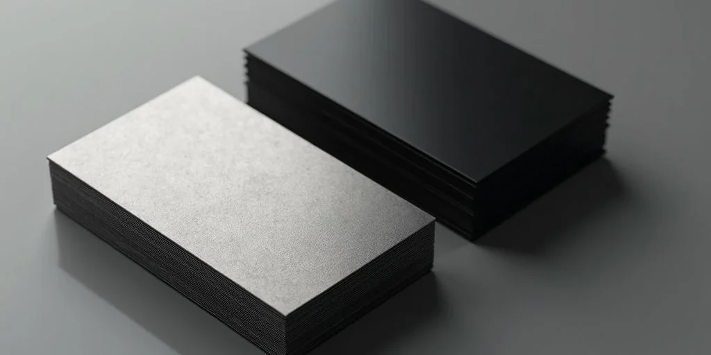 material kovove vizitky