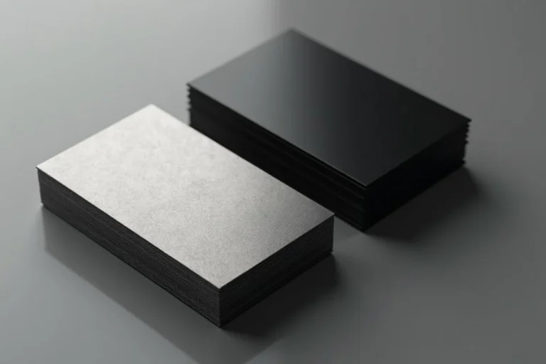 material kovove vizitky