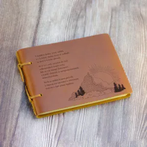 Kožený deník A5 Krajina s věnováním